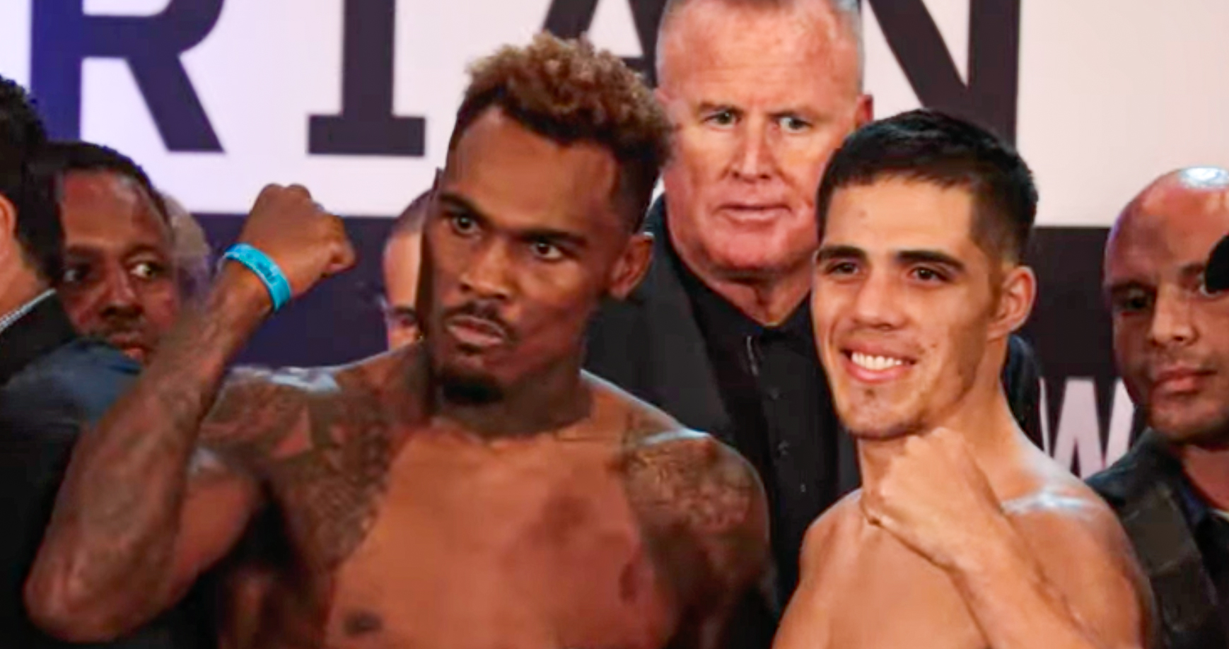 Jermell Charlo & Brian Castaño make weight - photos & video | Boxen247.com (Kristian von Sponneck)