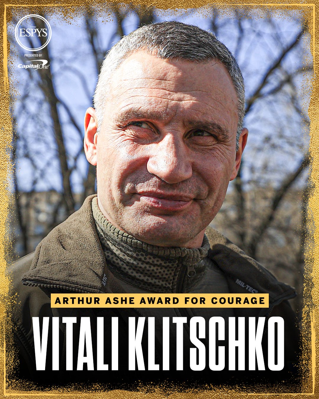 Vitali Klitschko will be honored with the Arthur Ashe Courage Award